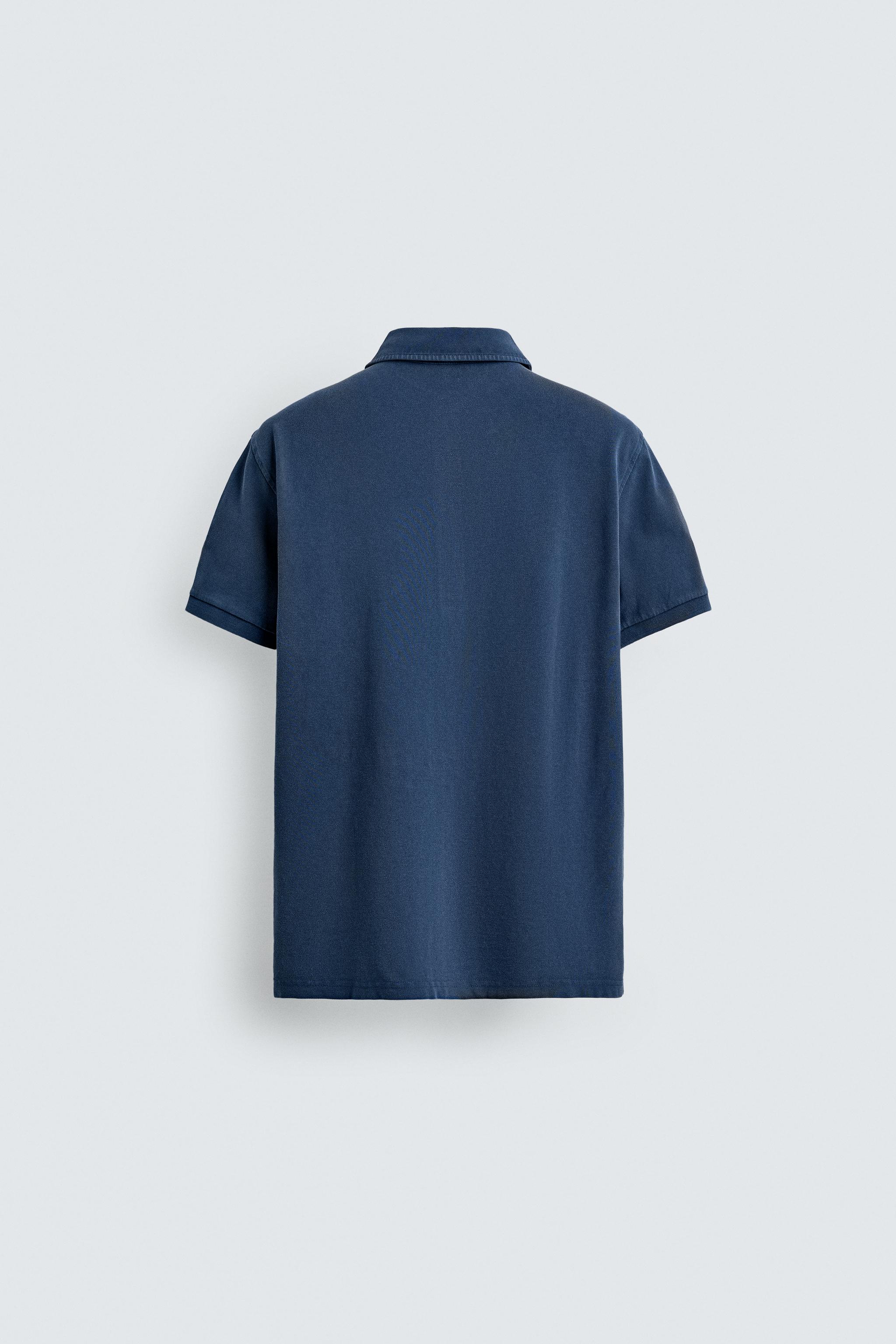 POLO EN PIQUÉ REGULAR FIT DÉLAVÉ